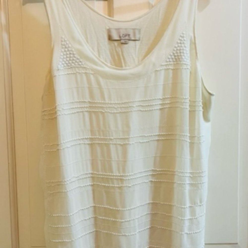 Beaded Cream Tank top